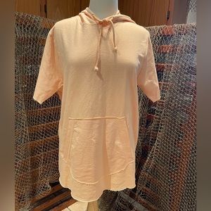 Rebel James & Charli NWT Coral Short sleeve Hoodie Sweatshirt Size Large  JD